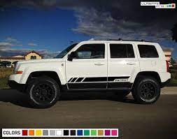 Racing Sticker Decal Side Door Stripes For Jeep Patriot All Models 4x4 Off Road Jeep Patriot Jeep Patriot Lifted Jeep Mods