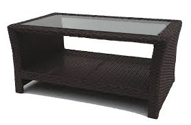 Outdoor Wicker Inset Coffee Table Shelf Brown Woven Www Wickerparadise Com Rattan Coffee Table Rattan Garden Furniture Wicker Coffee Table
