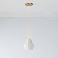 Double drum modern ceiling light flush mount fixture antique brass 18 wide champagne organza white hardback shade for. Sculptural Glass Ribbed Pendant Champagne