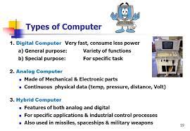 A hybrid is a combination of digital and analog computers. Computer Application Course Ppt Download