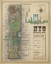 Maybe you would like to learn more about one of these? Nyc Central Park 11x14 Running Route Map Vintage Etsy