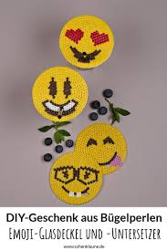 Emoji Glascover Und Untersetzer Diy Crochet Earrings Perler Beads Crochet