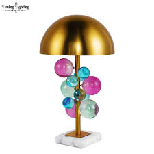 post modern crystal bubble ball table lamp luxury marble bedroom night bedside desk light study stand lighting fixture home d table lamp luxury desk light lamp