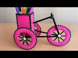 Dekoratif Masaustu Bisiklet Kalemlik Yapimi Cycle Pen Stand Diy Crafts Youtube 2020 Bisiklet Kalemlik