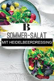 Wildkrautersalat Mit Lupinenbohnen Und Heidelbeerdressing Rezept Salat Heidelbeeren Leckere Salate