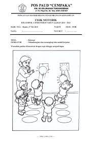 Contoh soal uas bahasa indonesia tk paud semester 2 administrasi. Bahan Ajar Tk Tema Rekreasi Download File Guru