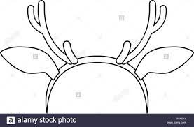 les dessins au trait noir et blanc bois de rennes image vectorielle stock alamy coloriages chevaux d&#x00027;hiver