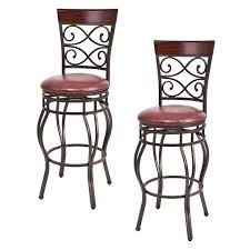 Costway Set Of 2 Vintage Bar Stools Swivel Padded Seat Bistro Dining Kitchen Pub Chair Walmart Com Padded Bar Stools Vintage Bar Stools Elegant Bar Stools