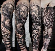 These pictures of full sleeve tattoos can also be voted on, so that the most popular full sleeve body art makes it up to the top. Tattoos In Black And Grey Full Sleeves Realism And Portraits By Alo Loco London Artist Full Sleeve Tattoos Black Sleeve Tattoo Half Sleeve Tattoo
