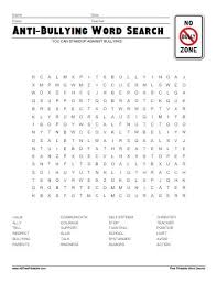 Anti Bullying Word Search Free Printable Bullying Lessons Bullying Activities Anti Bullying
