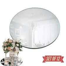 Shop with afterpay on eligible items. 10 Inch Round Mirror Candle Plate Set Of 12 Rounded Edge 1 5 Mm Round Mirrors Trays For Wedding Table Centerpieces Buy Online In Guadeloupe At Desertcart