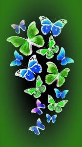 Green Blue Butterflies Butterfly Painting Butterfly Wallpaper Butterfly Background