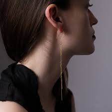 Hook model earrings gold sales