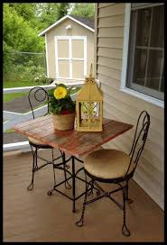 My Front Porch And A Bistro Set Makeover On Tuesday S Treasures Bistro Table Outdoor Outdoor Patio Furniture Sets Outdoor Patio Set