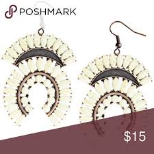 Last Pair Ivory Squash Blossom Earrings Boutique Rodeo Fashion Cowgirl Jewelry Western Fashion