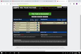 Jun 08, 2021 · but they would likely have to trade away some other young players like deni avdija ($4.6 million) and thomas bryant ($8.6 million) to get this through the espn trade machine. The Home For The Nba Trade Machine