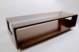 It features a rectangular glass tabletop placed on top of carefully piled driftwood in a rectangular form. Mod Smoked Glass Top Coffee Table By Lane Furniture Company For Sale At 1stdibs