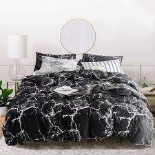 Luxury all black solid pure color simply shabby chic damask full, queen size bedding sets. Amazon Com Jumeey Marble Comforter Set Twin Luxury Black And Grey Bedding Sets Black Marble Comforter Quilts For Teen Boys Girls 3pcs Twin Size Kitchen Dining