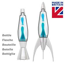 Lava lamps by the inventors mathmos. Mathmos Telstar Lavalampe Rakete Klar Blau Lavalampe24 Com