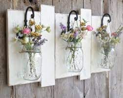 Pin By Leshay Black On Mason Jar Diy In 2021 Wall Flower Vases Reclaimed Wood Wall Decor Mason Jar Diy