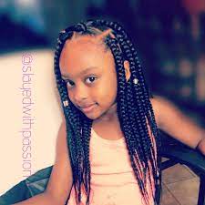 Image May Contain 1 Person Closeup Black Kids Hairstyles Box Braids Hairstyles Hair Styles