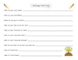 Sibling Interview Make A Family Tree Family History Child Therapy