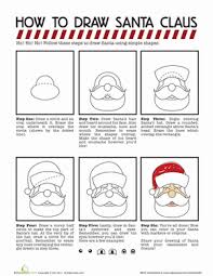 Color him in and you are all done. How To Draw Santa Worksheet Education Com