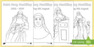 This immaculate heart of mary coloring page is inspired by stained glass windows. Saint Mary Mackillop Coloring Pages