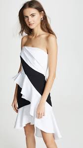 Marchesa Notte Strapless High Low Cocktail Dress High Low Cocktail Dress Cocktail Evening Dresses White Cocktail Dress