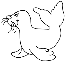 Seal coloring pages for preschoolers Big Smile Seal Coloring Page Coloring Sky