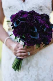 Deep purple flowers for wedding. Awesome Deep Purple Carnations And Almost Black Calla Lilies Love This Bouquet Dark Purple Wedding Red Bouquet Wedding Purple Wedding Bouquets