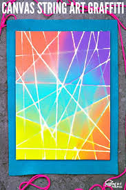 Rushing spray paint leads to drips, splatter, and areas of too much paint that will dry unevenly. String Art On Canvas Juggling Act Mama