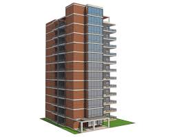Apartment Building 12 3d Model In 2020 Apartment Building Building 3d Model