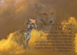 The Celtic Zodiac Sign Of The Fox March 18th April 14th Card Celtic Zodiac Celtic Zodiac Signs Animal Spirit Guide
