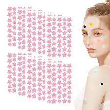 40/80pcs parches acné estrellas negras rosas temu