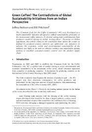 Kg ( cas ) has been responsible for Pdf Green Coffee The Contradictions Of Global Sustainability Initiatives From An Indian Perspective Bill Pritchard Academia Edu