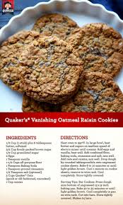 Vanishing Oatmeal Raisin Cookies Recipe Quaker Oats Recipe Vanishing Oatmeal Raisin Cookies Oatmeal Raisin Cookies Cookie Recipes Oatmeal Raisin