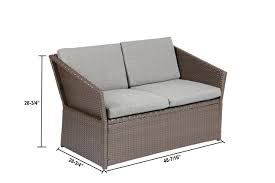 Baner Garden N77brown Outdoor Furniture Complete Patio 4 Piece Polyethylene Wicker Rattan Garden Set Brown Be Sure T Furniture Outdoor Furniture Home Decor