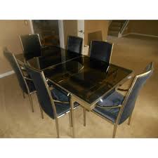 & glass expandable dining table set