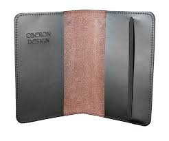 3.5 x 5.5 inches, kraft cover & eye pleasing cream paper. Oberon Design Cloud Dragon Refillable Leather Pocket Notebook Cover