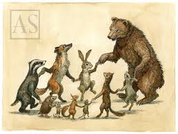 Woodland Dancers By Astrid Sheckels Music Fairytale Art Art Animal Illustration