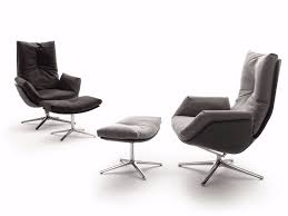 Fabric Armchair With Footstool Cordia Lounge By Cor Sitzmobel Helmut Lubke Design Jehs Laub Lounge Armchair Lounge Chair