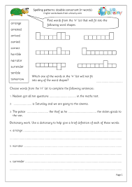 Double Consonant Rr Words Double Consonants By Urbrainy Com