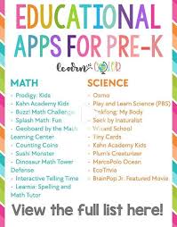 Educational Apps For Pre K Educational Apps Learning Apps Learning Science