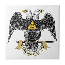 32nd degree scottish rite black eagle ceramic tile zazzle com in 2021 masonic tattoos freemasonry masonic