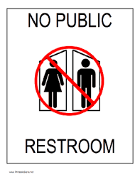 Printable No Public Restroom Sign Public Restroom Public Bathrooms Bathroom Door Sign