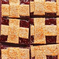 Tahini Linzer Torte Bars Recipe Linzer Torte Bars Linzer Torte Cookies Recipes Christmas
