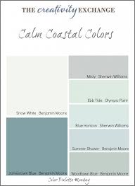 Light, coastal colors, such as light gray, do very well on exteriors, especially in areas with warm climates, she says. Calm Coastal Paint Colors Color Palette Monday