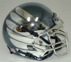 Oregon Ducks Authentic Schutt Mini Football Helmet Smoke With Chrome Wings