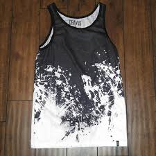 Mens Tank Top Black And White